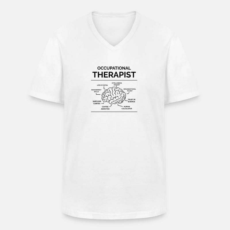Beschäftigungstherapeutin - Männer-T-Shirt mit V-Ausschnitt - Weiß