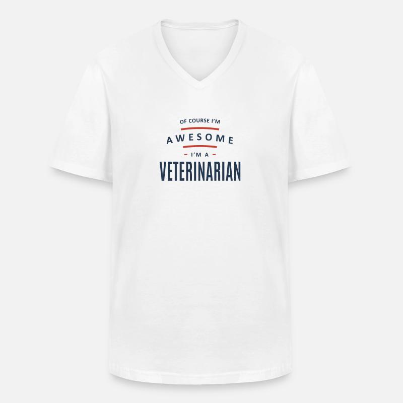 Tierarzt Beruf - Männer-T-Shirt mit V-Ausschnitt - Weiß