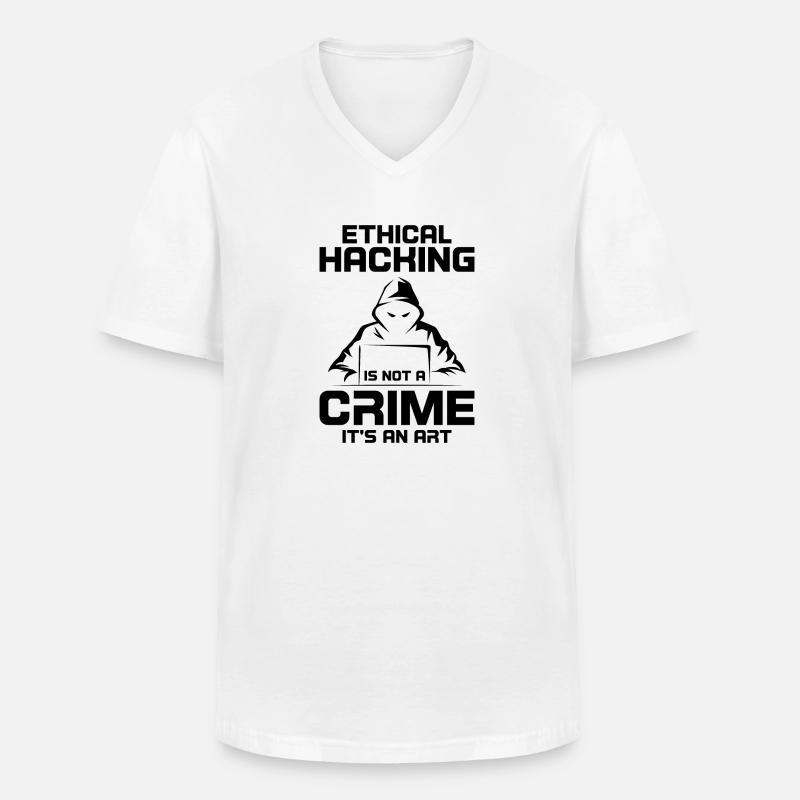 Cybersecurity Computersicherheit Cybersecurity - Männer-T-Shirt mit V-Ausschnitt - Weiß