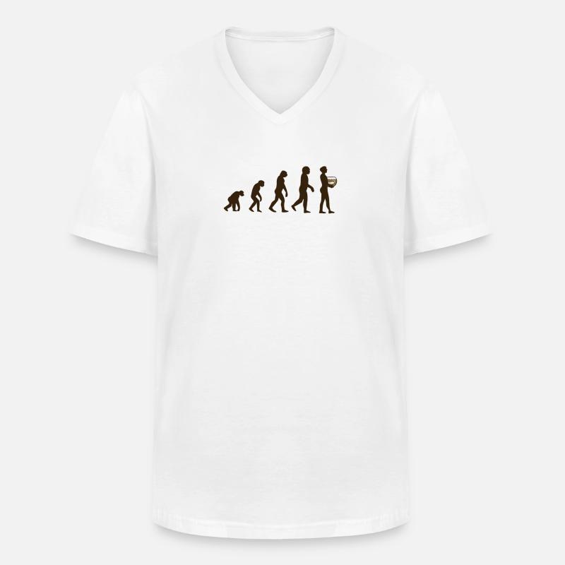 Aquarium Evolution - Männer-T-Shirt mit V-Ausschnitt - Weiß