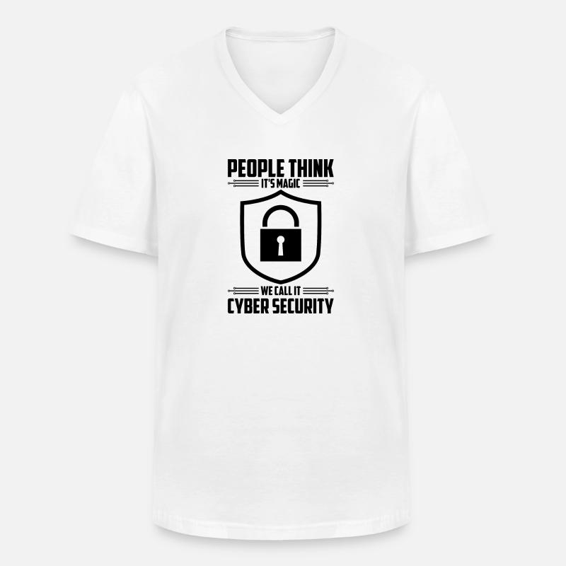 Cybersecurity Computer Security Cybersecurity - Men's V-Neck T-Shirt - white