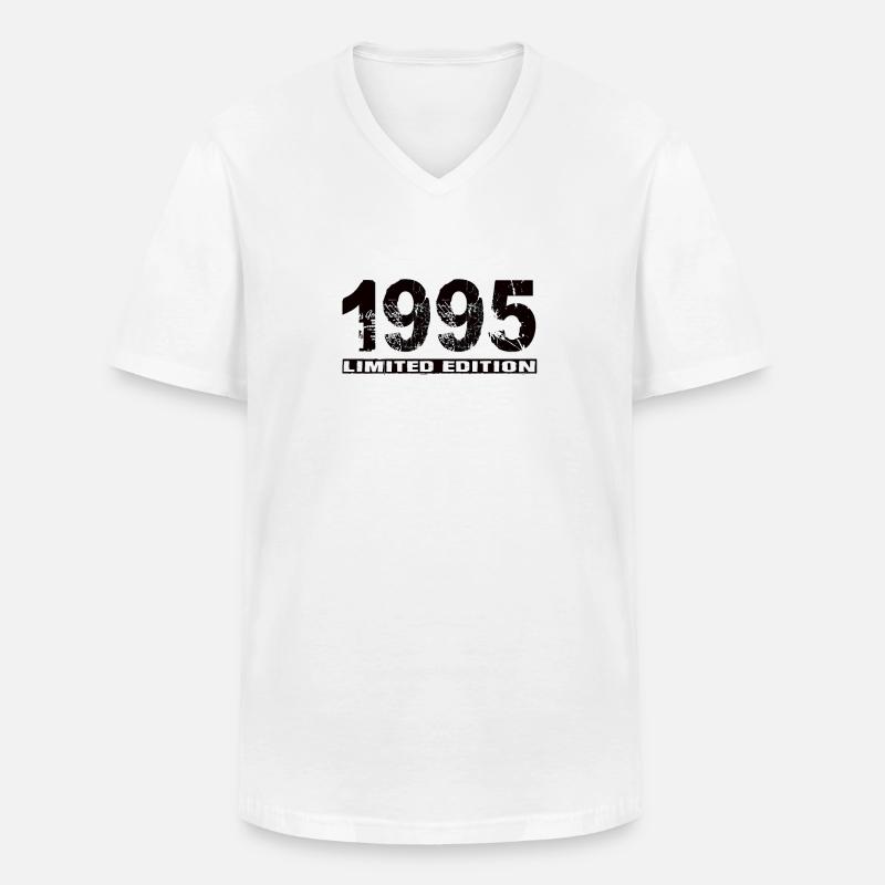 Limited Edition 1995 - Männer-T-Shirt mit V-Ausschnitt - Weiß