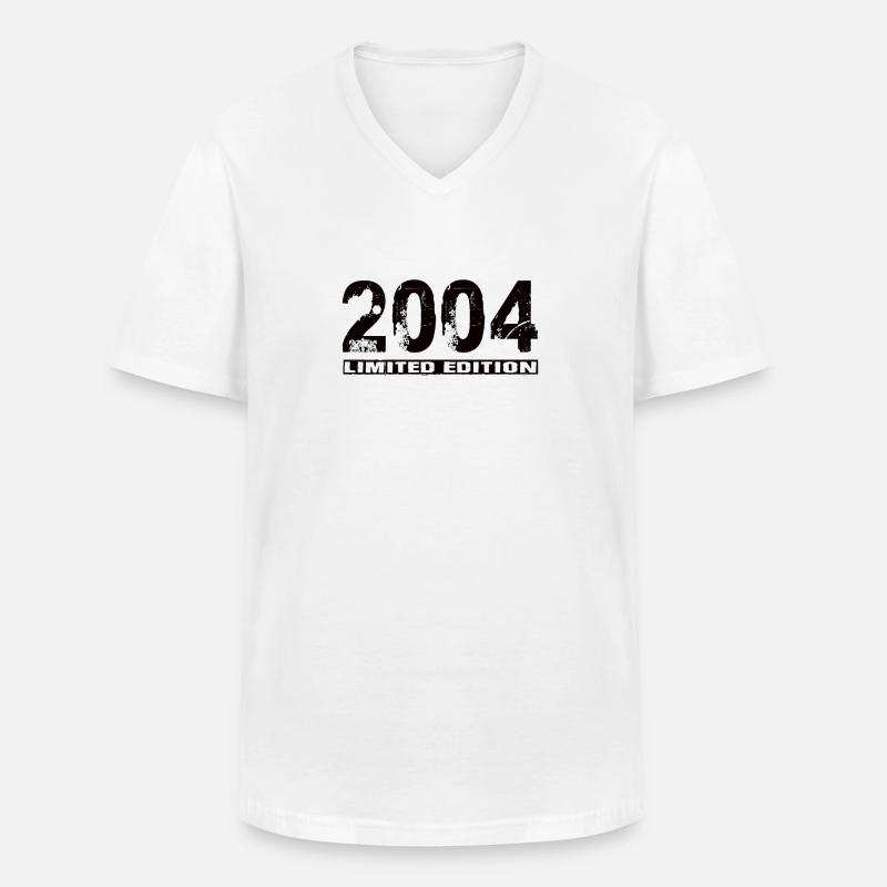 Limited Edition 2004 - Männer-T-Shirt mit V-Ausschnitt - Weiß