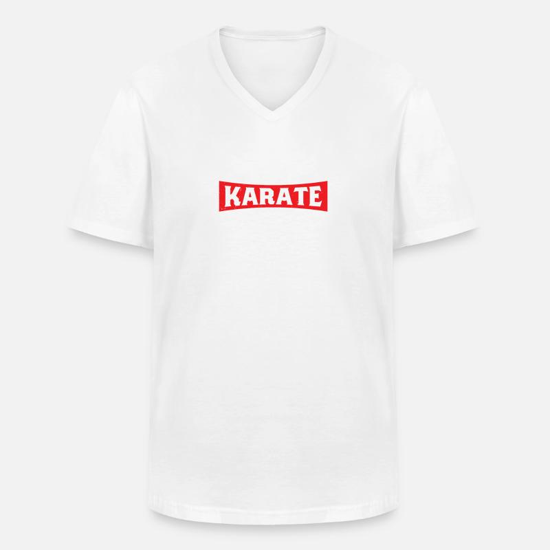 Your Karate Is Weak | Karate - Männer-T-Shirt mit V-Ausschnitt - Weiß