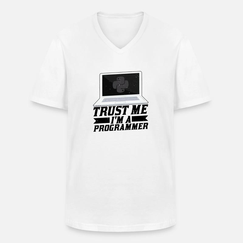 Trust Me I'm A Programmer - Männer-T-Shirt mit V-Ausschnitt - Weiß
