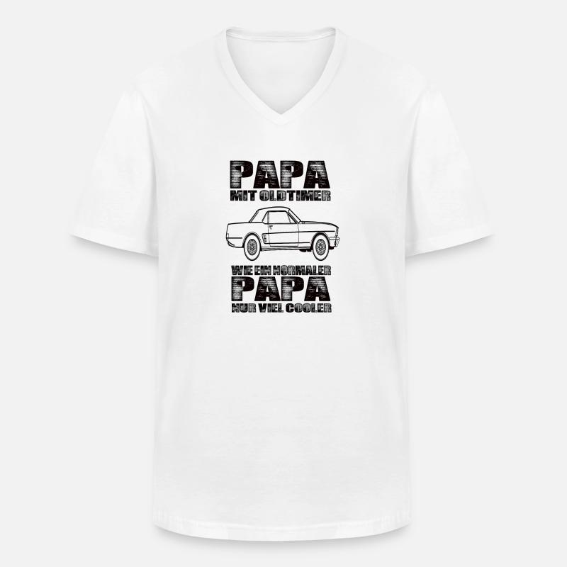 Oldtimer - Männer-T-Shirt mit V-Ausschnitt - Weiß