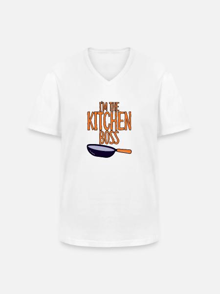 I'm The Kitchen Boss 2 - Men's V-Neck T-Shirt - white
