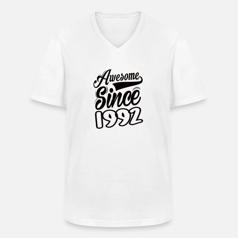 Awesome Since 1992 - Männer-T-Shirt mit V-Ausschnitt - Weiß