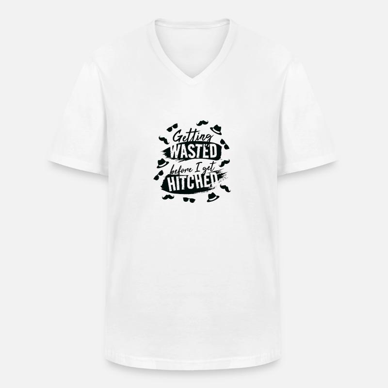 Junggesellenabschied Team Bräutigam Ehe Heirat - Männer-T-Shirt mit V-Ausschnitt - Weiß