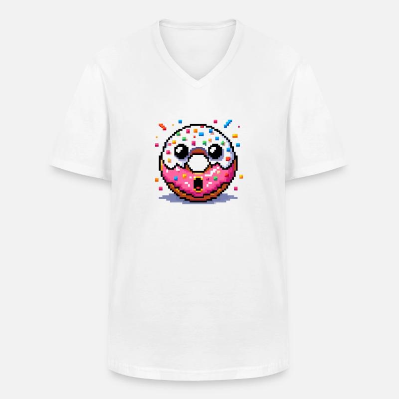 Süßer Donut - Das perfekte Geschenk - Männer-T-Shirt mit V-Ausschnitt - Weiß
