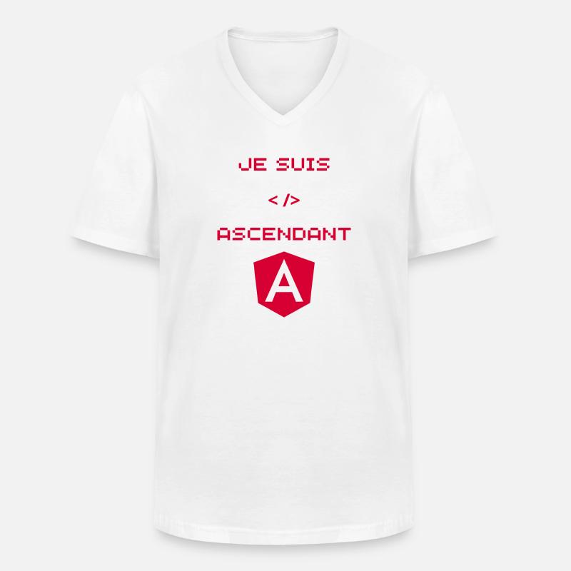 Angular Entwickler-Geschenk - Männer-T-Shirt mit V-Ausschnitt - Weiß