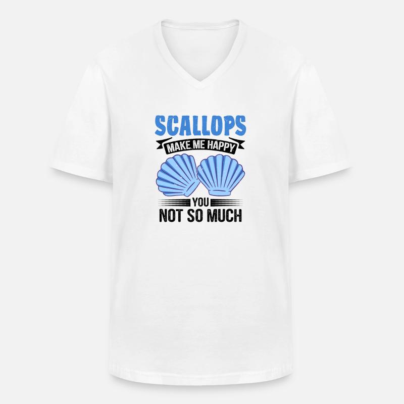 Seashell Shell Collector Scallop - Men's V-Neck T-Shirt - white