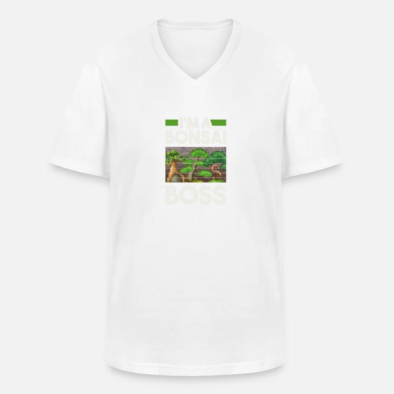 Ich Bin Ein Bonsai-Chef - Männer-T-Shirt mit V-Ausschnitt - Weiß