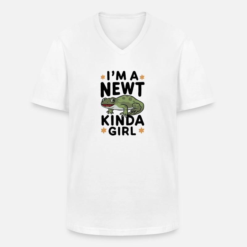 Witziger Molch Spruch - Männer-T-Shirt mit V-Ausschnitt - Weiß