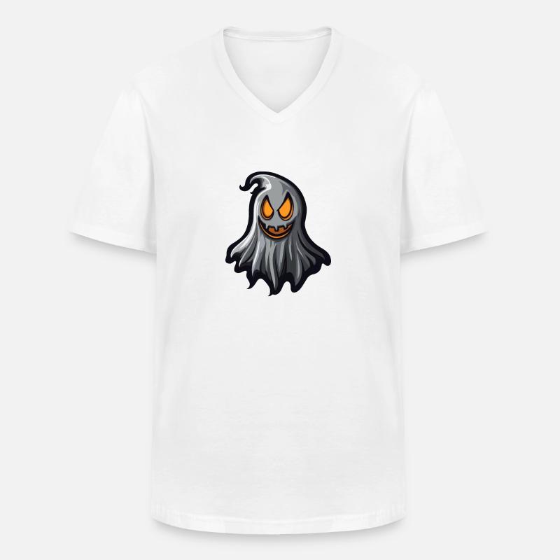 Geist Halloween Comic - Männer-T-Shirt mit V-Ausschnitt - Weiß