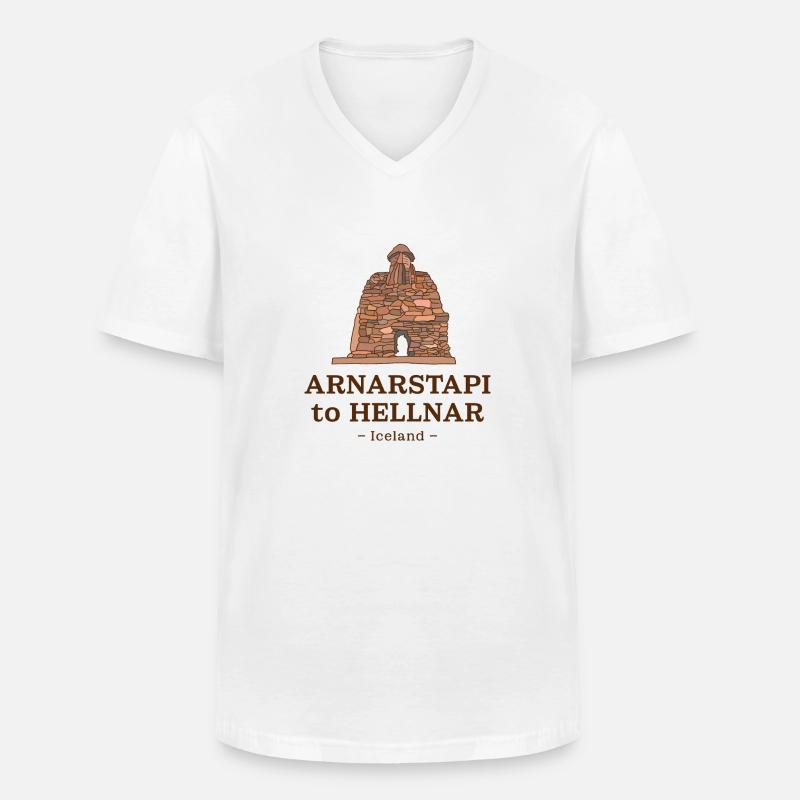 Arnarstapi to Hellnar – Iceland - Männer-T-Shirt mit V-Ausschnitt - Weiß