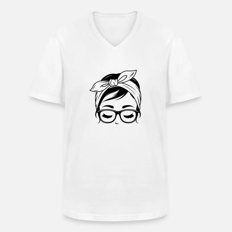 SÜSSES MÄDCHEN - Männer-T-Shirt mit V-Ausschnitt - Weiß