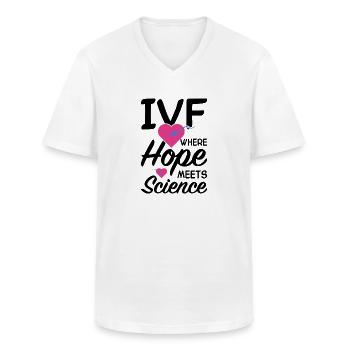 Surrogate Mother IVF Transfer Day - Men's V-Neck T-Shirt - white - Front - AI Model Male 185 light (185cm)
