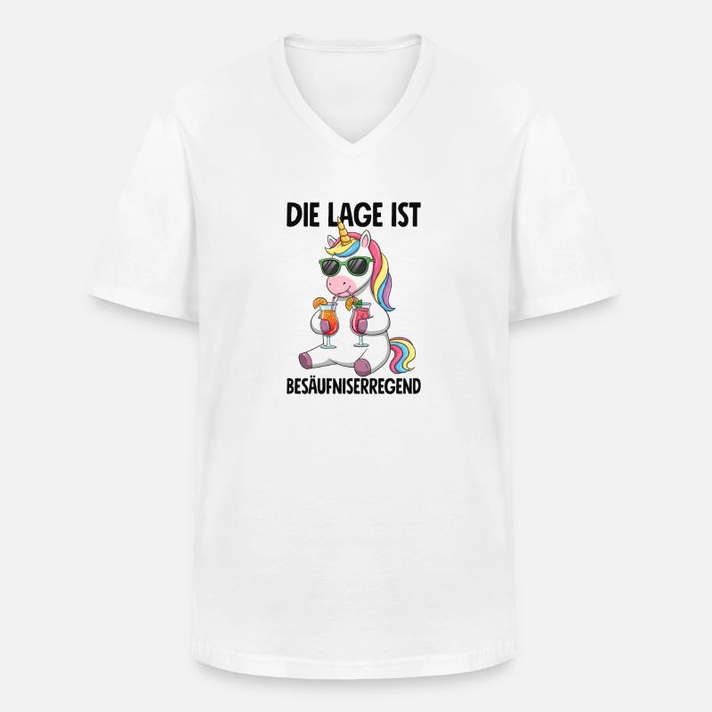 Die Lage Ist Besäufniserregend - Männer-T-Shirt mit V-Ausschnitt - Weiß