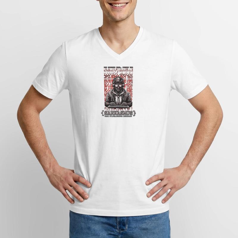 Je parle HTML, Python et sarcasme T-shirt col V Homme
