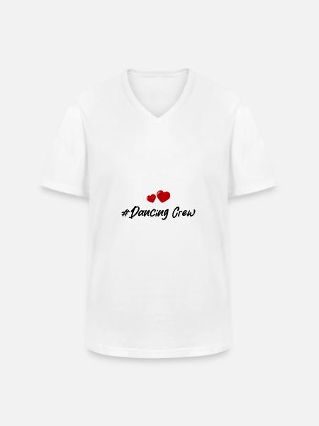 Dancing Crew Heart - Men's V-Neck T-Shirt - white