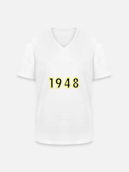 1948 Year Birthday - Men's V-Neck T-Shirt - white