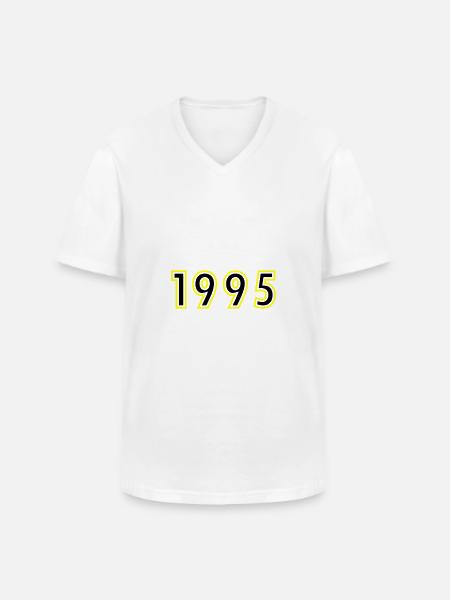1995 Year Birthday - Men's V-Neck T-Shirt - white