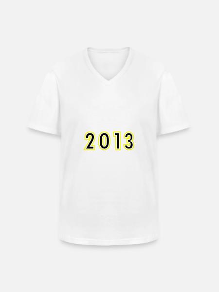 2013 Year Birthday - Men's V-Neck T-Shirt - white