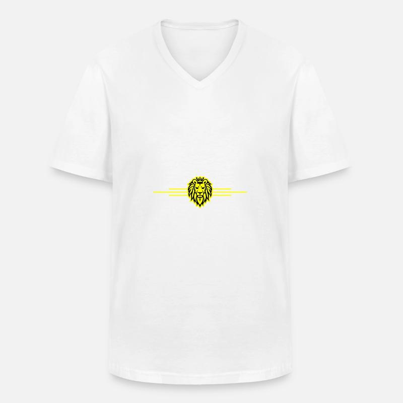 Löwe Symbol König Krone - Männer-T-Shirt mit V-Ausschnitt - Weiß