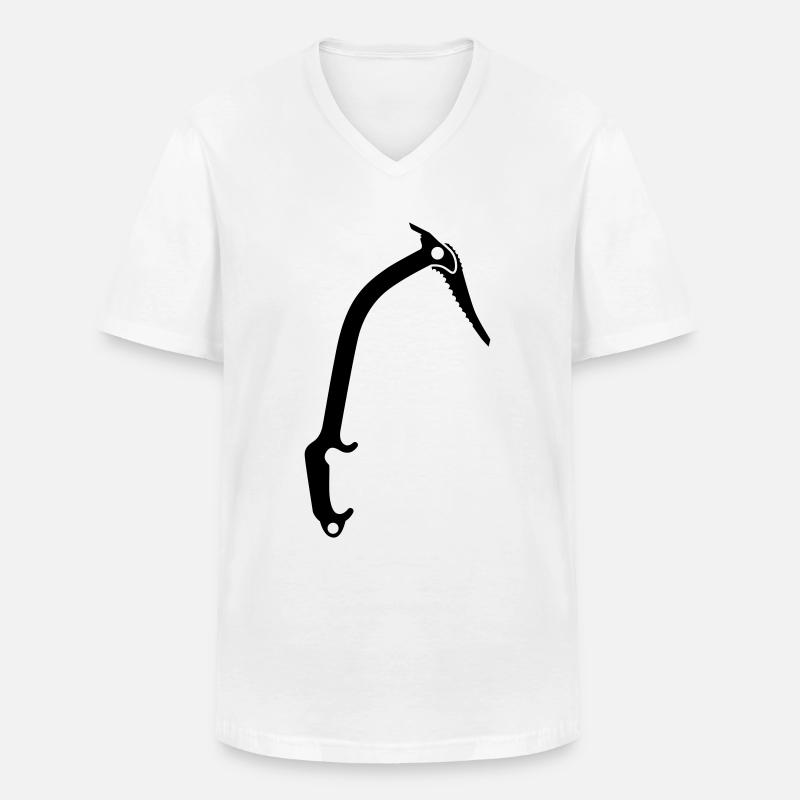 Kletterausrüstung eispickel - Männer-T-Shirt mit V-Ausschnitt - Weiß