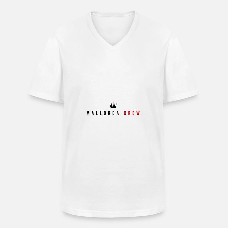 Mallorca Crew - Männer-T-Shirt mit V-Ausschnitt - Weiß