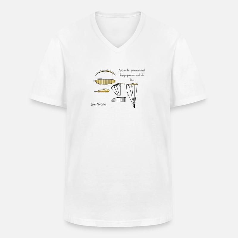 Gleitschirm Pilot Paragliding Aereo - Männer-T-Shirt mit V-Ausschnitt - Weiß