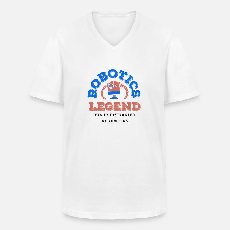 Robotics Legend Robot Engineer Technician - Men's V-Neck T-Shirt - white
