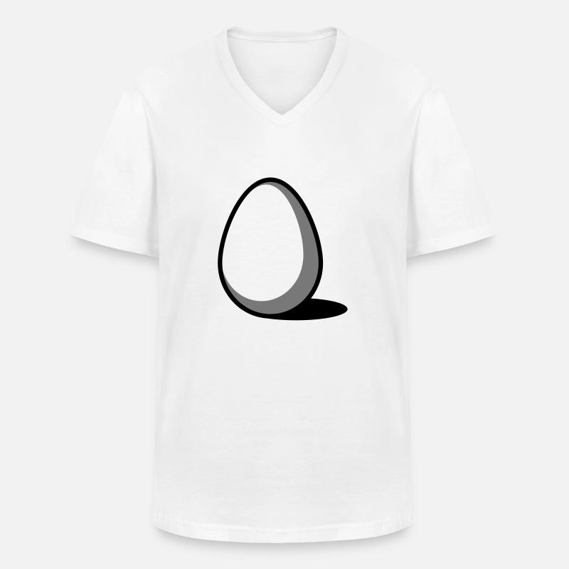 Ein Ei - Männer-T-Shirt mit V-Ausschnitt - Weiß