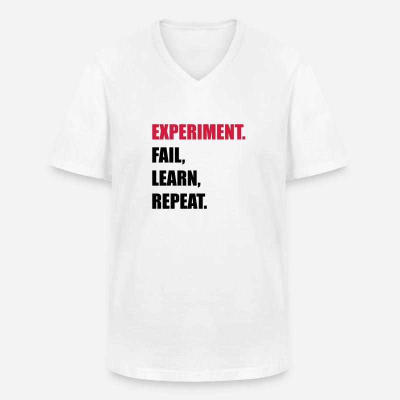 science - Männer-T-Shirt mit V-Ausschnitt - Weiß