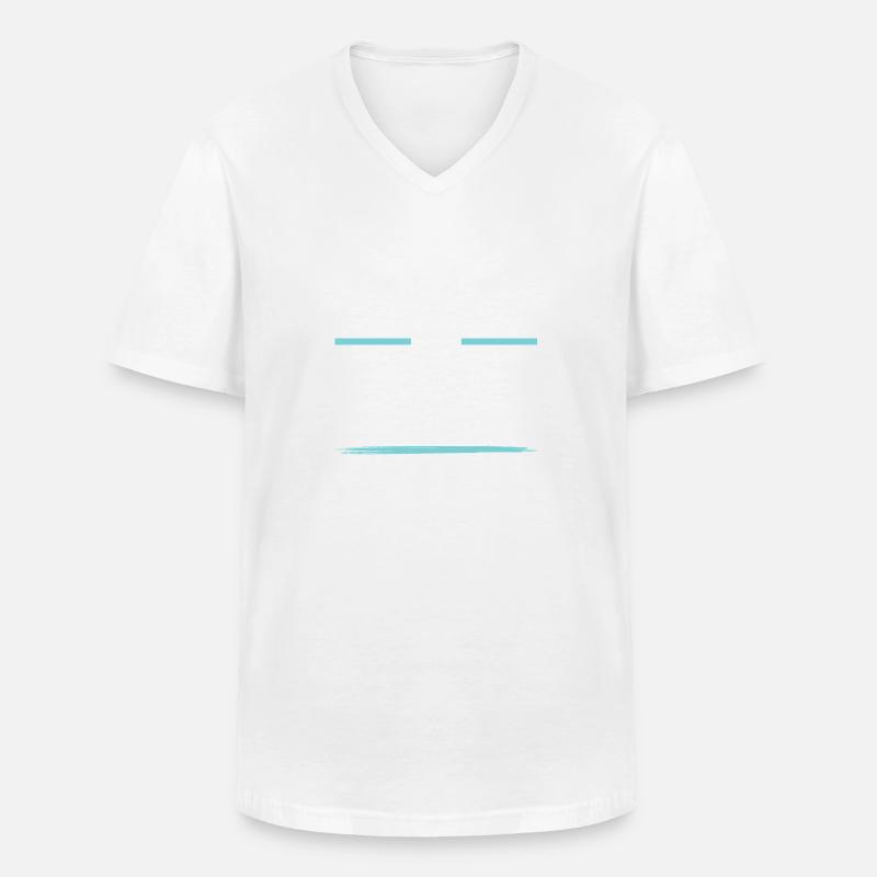 Fussball Crew - Männer-T-Shirt mit V-Ausschnitt - Weiß
