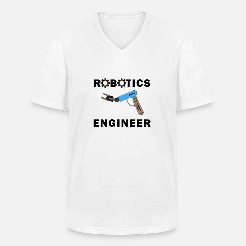 Robotik Ironic Quote Electronic Engineering - Männer-T-Shirt mit V-Ausschnitt - Weiß