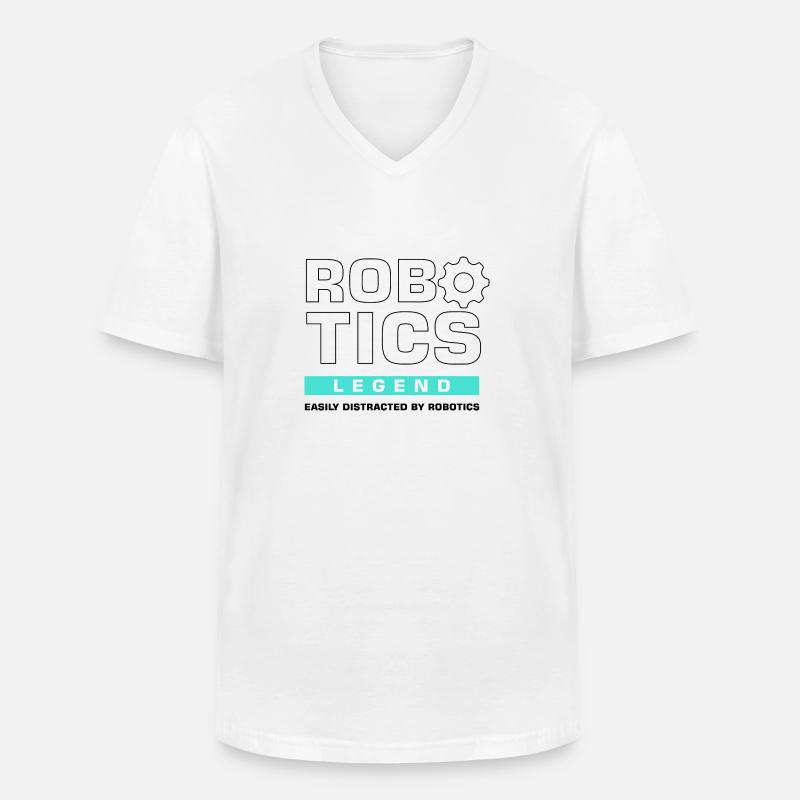 Robotics Legend Engineering Robot Engineer - Men's V-Neck T-Shirt - white