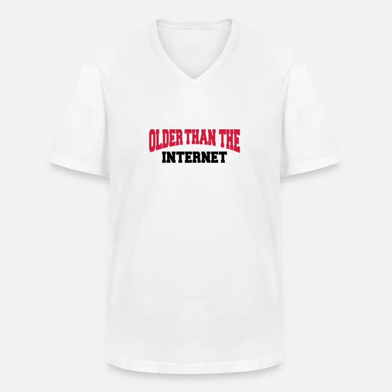 Older than the internet - Männer-T-Shirt mit V-Ausschnitt - Weiß