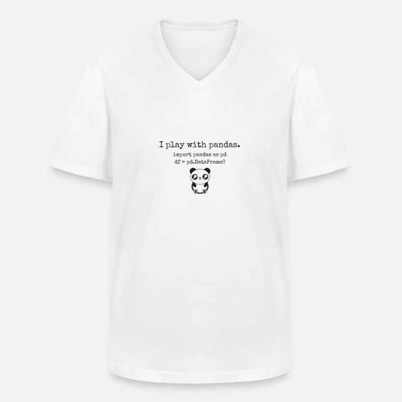 Für Data Scientists und Python-Programmierer - Männer-T-Shirt mit V-Ausschnitt - Weiß