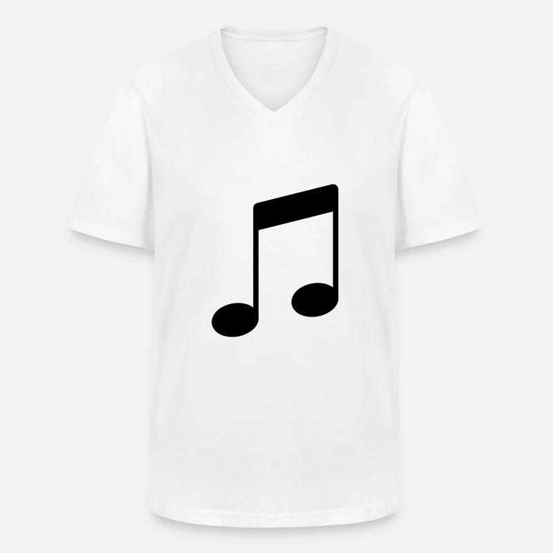 note_icon - Men's V-Neck T-Shirt - white