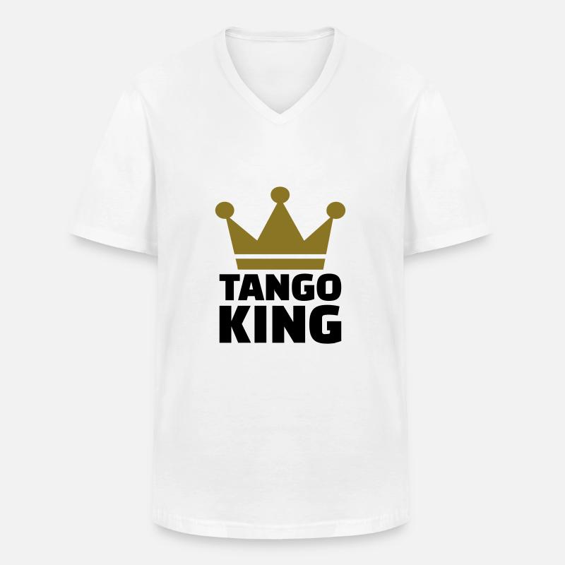 Tango - Männer-T-Shirt mit V-Ausschnitt - Weiß