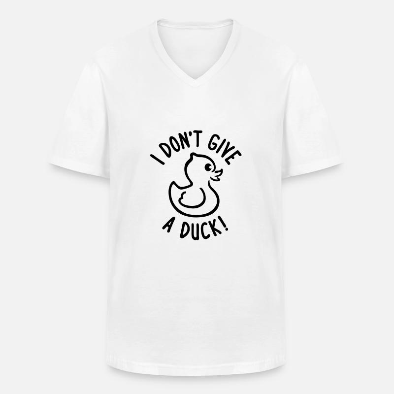 Don't give a Duck - Männer-T-Shirt mit V-Ausschnitt - Weiß