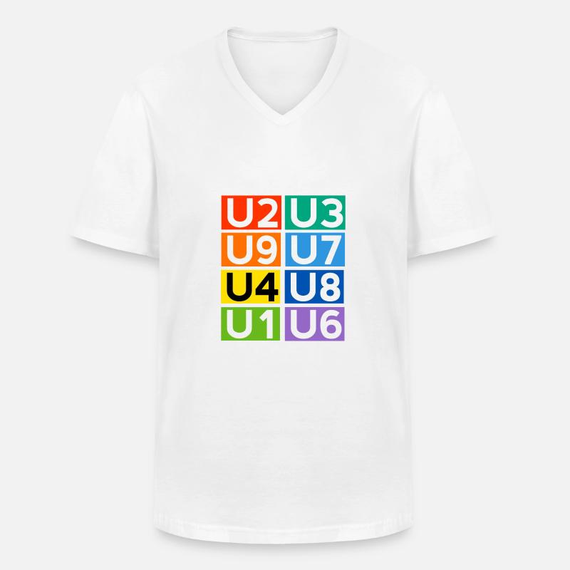 Berliner U-Bahn - Männer-T-Shirt mit V-Ausschnitt - Weiß