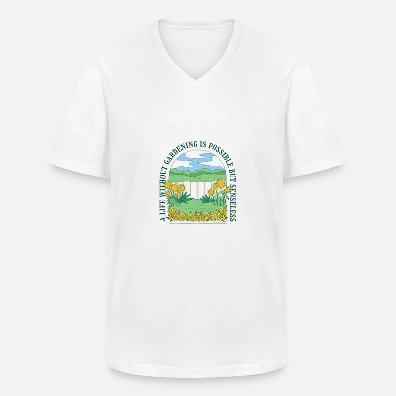 Garten Obstgarten Geschenk Gärtner Hobbygärtner - Männer-T-Shirt mit V-Ausschnitt - Weiß