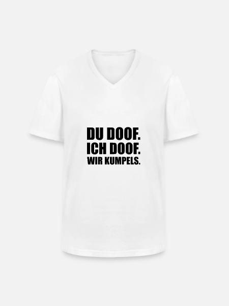 freunde fuer ewig - Männer-T-Shirt mit V-Ausschnitt - Weiß