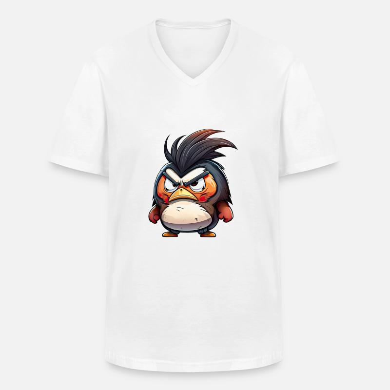 Ich bin nicht glücklich! - Männer-T-Shirt mit V-Ausschnitt - Weiß