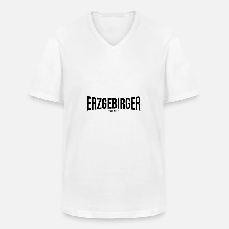 Erzgebirger seit 1988 - Männer-T-Shirt mit V-Ausschnitt - Weiß
