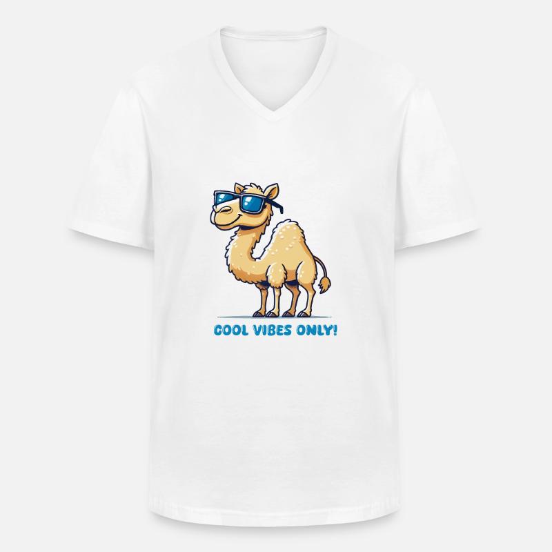 kamel sonnenbrille cool - Männer-T-Shirt mit V-Ausschnitt - Weiß