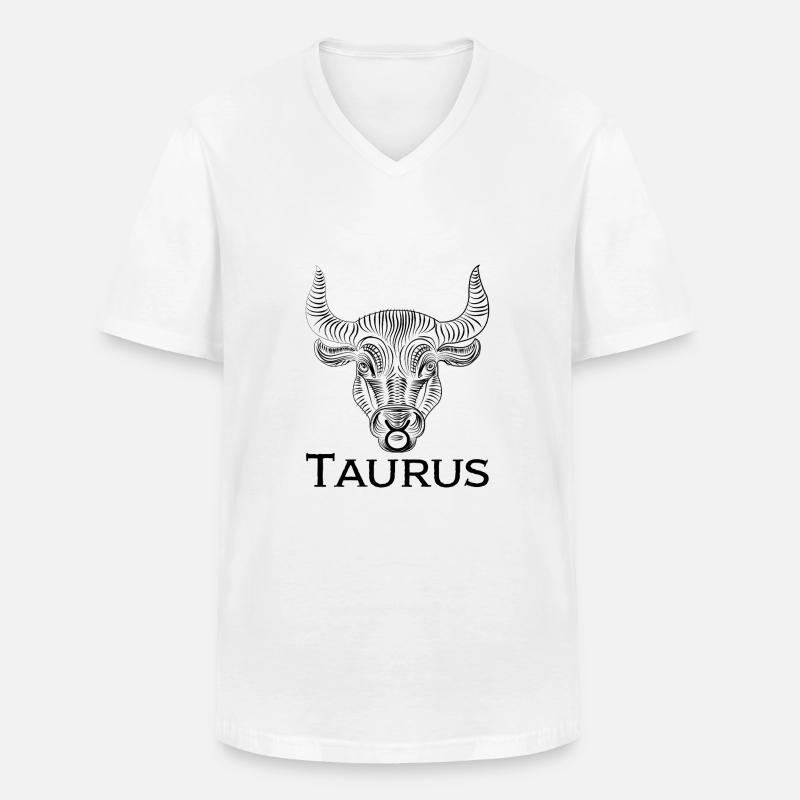 taurus1s Zeichenfläche 1 - Männer-T-Shirt mit V-Ausschnitt - Weiß
